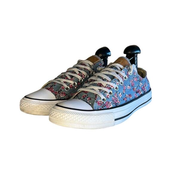 Womens Converse All Star CTAS Low Pink Rose Sneakers Size 8 Red Blue White - Picture 2 of 6